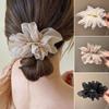 Big Spring Hair Claw Clips Women Metal Chiffon Flowers Ponytail Holder Hairpin Barrettes Girls Hair Accessories Hairgrip