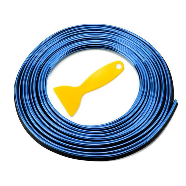 

Car Interior Decorations Flexible Strips 5M/3M Auto Moulding Stickers Car Cover Trim for Dashboard Door Car Styling Modification 3m синий