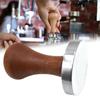 Schwarzer Holzgriff Massivholz Espresso Kaffeetamper Kaffeeverteiler Nivellierwerkzeug Siebträger