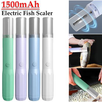 Electric Fish Scaler Fishing Scalers Scraper 1500mAh Seafood Tools Fish Scale Planer for Chef and Home Cooks Fish Cleaning Tools