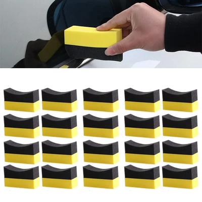 40/10/2Pcs Car Absorbent Sponge Pad Wax Polishing Tire Brush Tool Wheel Cleaning Sponge Tire Cleaning Wiper Car Wash Accessories