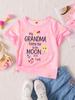 T-Shirts for Children Cool Style English Print Round Neck Comfort Short Tops Outdoor Activities Quick-Drying T-Shirt for Girls
