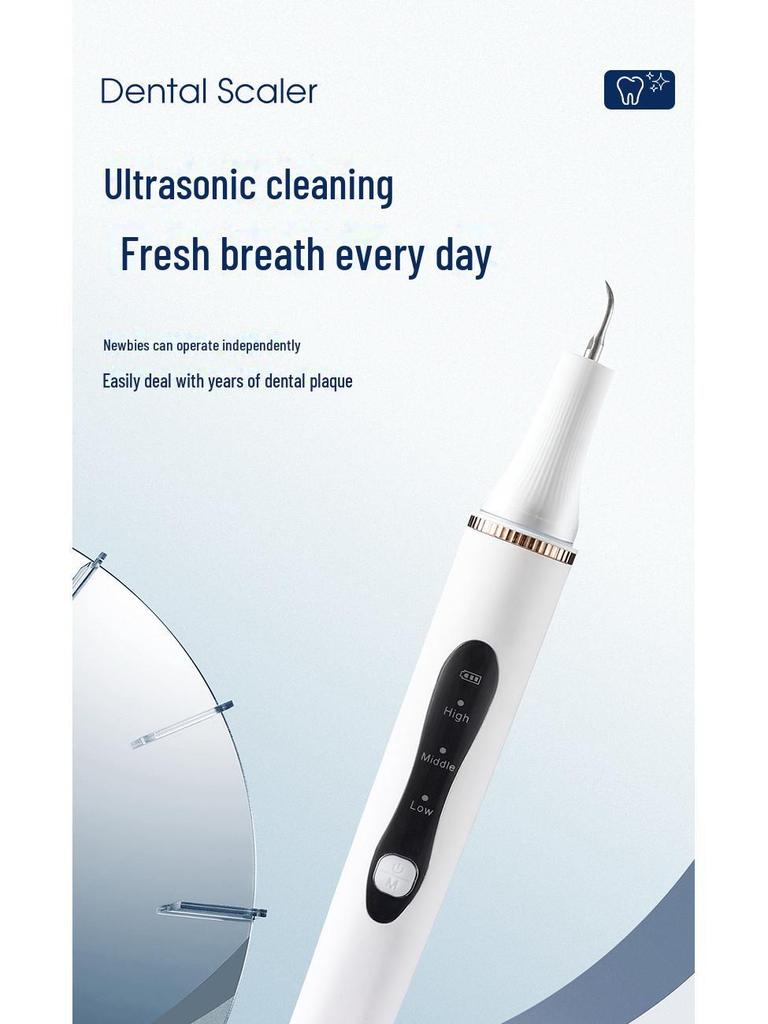 Electric Ultrasonic Tooth Cleaner: Removes Tartar, Smoke Stains, Polishes, and Beautifies Teeth.