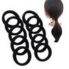 Hair Tie Black Rubber Band No Marks Ponytail Ring High Elasticity Holder Thick Stylish Accessory Outer Diameter 4cm (standard Circular)