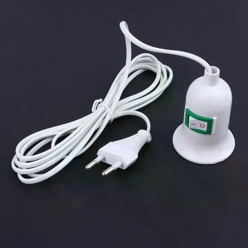 1Pcs Garden Lampholder With 3/5/10 Meters Cable EU Plug With On/Off Switch E27 Hanging Indoor Plants Light Holder For Desk Light