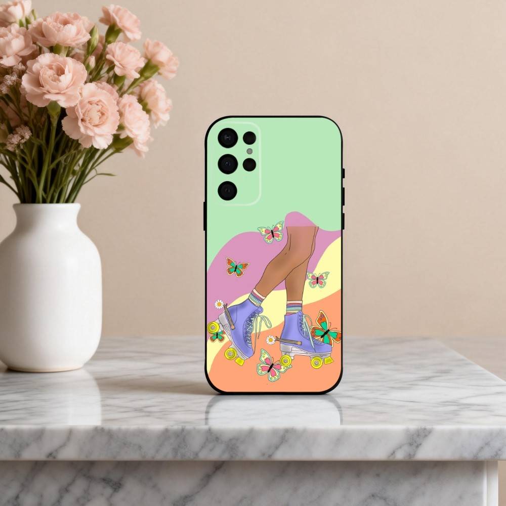 

P-Patin S-Spot Art Phone Case For Samsung S25,24,23,22,30,21,10,9,Ultra,Plus,Lite,FE,4,5 G Soft Black Case Samsung S30plus5G