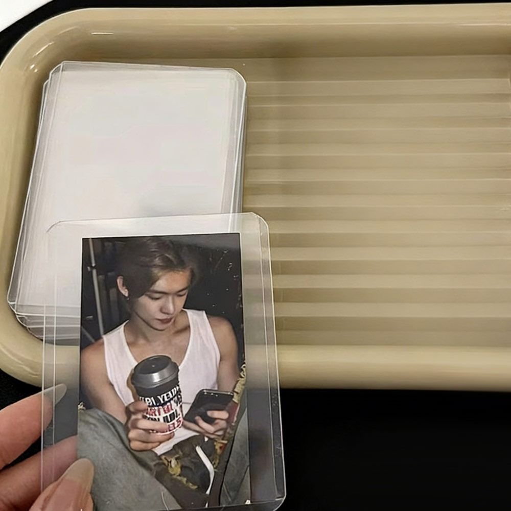 10Pcs Fashion High Transparency Card Holder Protective Case DIY Photocard Packaging Double-sided Dustproof Case