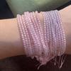 5 String, Natural Spinel Beads, 2mm, 3mm, Fashion Pink Gems Beads for Jewelry Making DIY Necklace Bracelet Anklet Accessories, Unisex Crafts 38cm