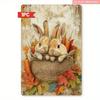 Vintage Rabbit Carrot Metal Poster Wall Art Kitchen Decor
