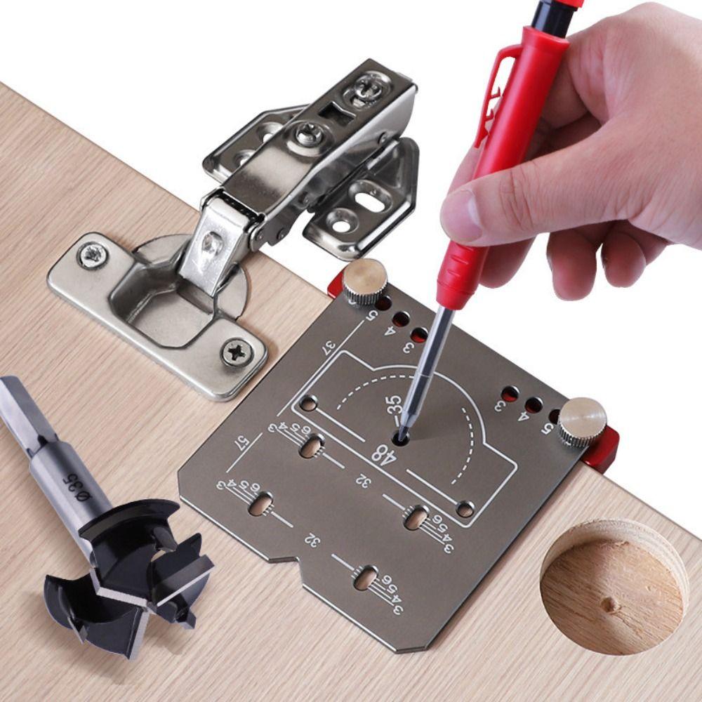 Perfect Hole Puncher Concealed Hinge Hole Template Drill Guide Locator  Professional Use