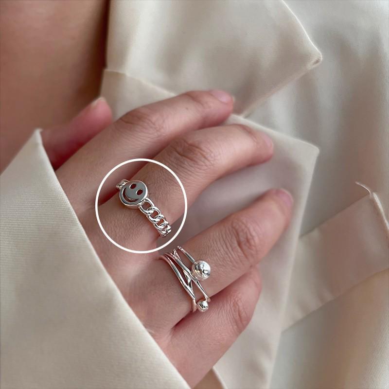 Korean Style Irregular 925 Sterling Silver Women's Versatile Ring, Non-Fading Niche Ins Design