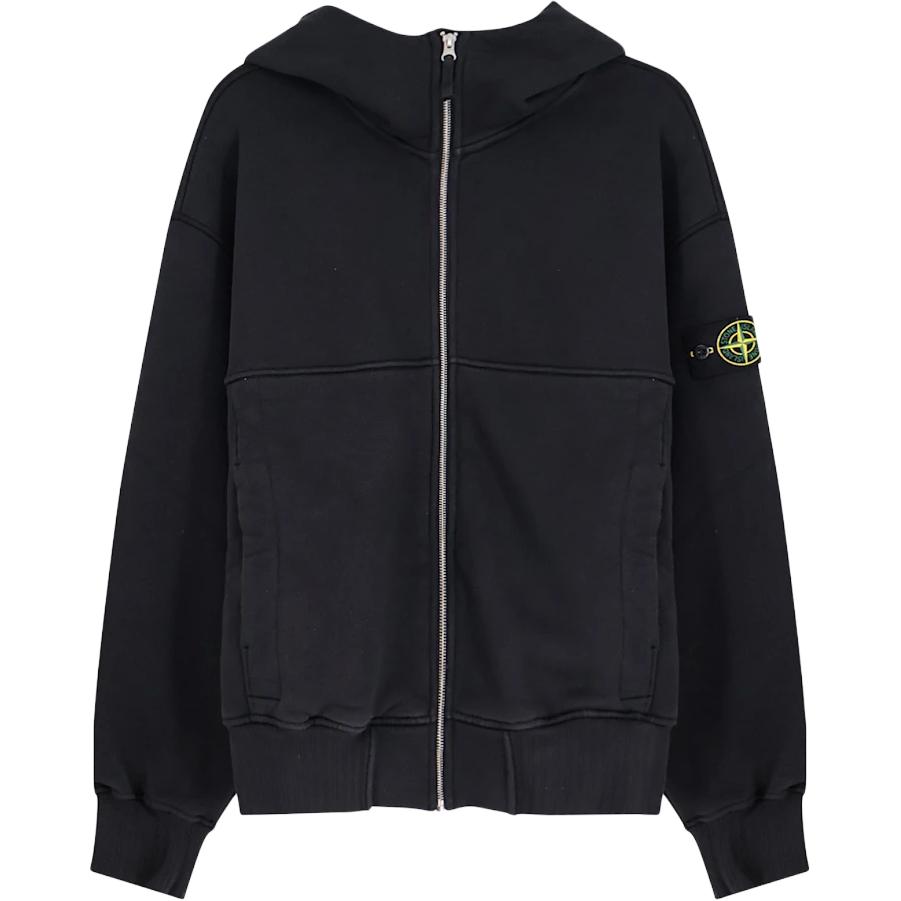 Stone Island Hoodie met Rits en Logo Lange Mouwen Sweatshirt Heren sweatshirt K2S156100020S0210-V0029 S