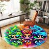 1pc Powerpuff Girls, Cartoon Round Chair mat Area Rug - Non-Slip, Floor Mat for Office, Bedroom, home decor Christmas Gift p0811035