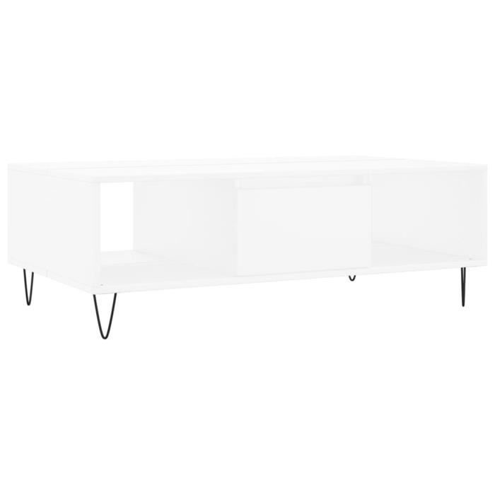 VidaXL Table basse blanc 104x60x35 cm bois d'ingénierie 827084