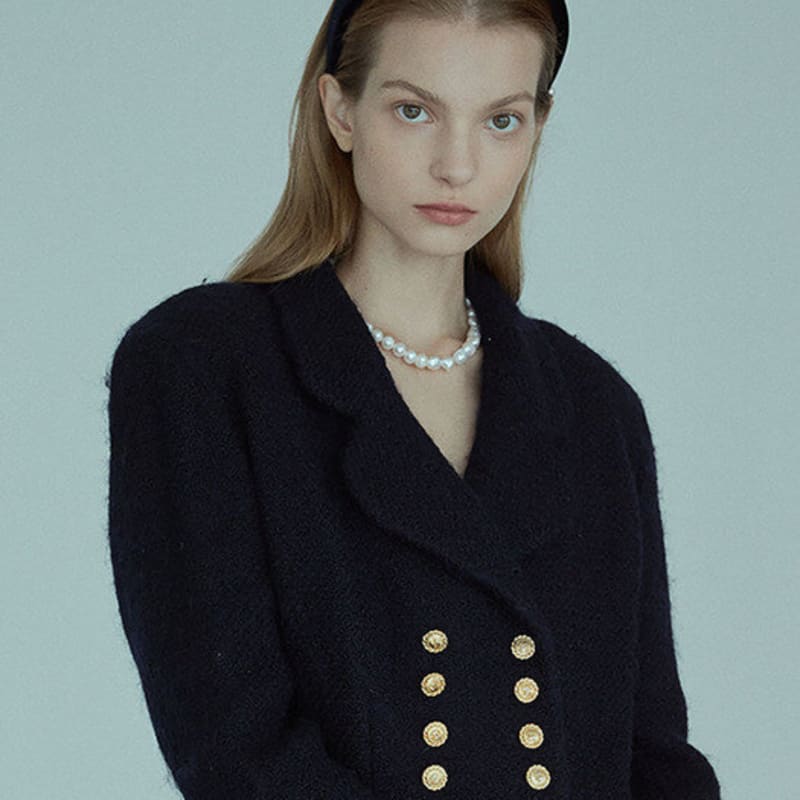 Elizabeth Moments Midnight Navy Velvet Headband