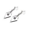 Earrings for Resin Miyabi Grace [Cubic Zirconia] Women, Dangling, Non-Pierced Earrings, Elegant, Adult, Formal, Large, Painless, Crystal, Square,
