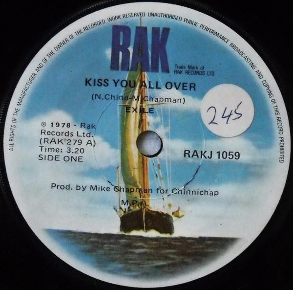

7inch Record EXILE Kiss You All Over RAKJ1059 RAK 1978 South Afri Rock Used