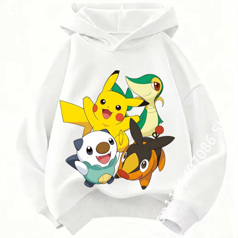 Pikachu Kids Hoodie Soft and Comfortable Suitable for Boys and Girls Warm in Autumn and Winter Kids Hoodie Sweatshirt