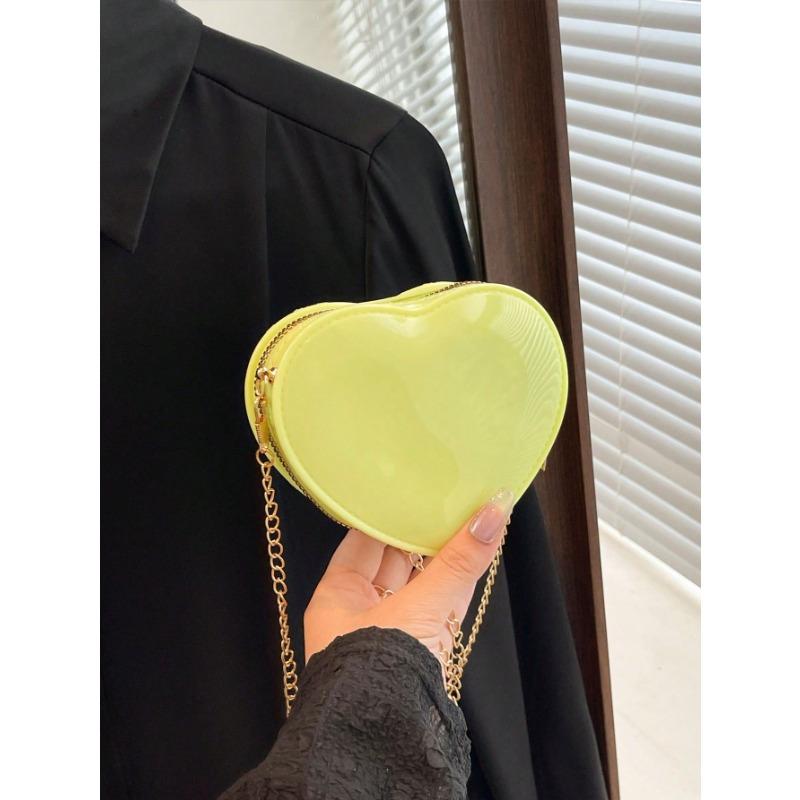 

Mini Novelty Bag Heart Design PU White Fashionable Valentines, Fashionable Heart Purse, Perfectly Match with Valentine Day Dress one-size жёлтый