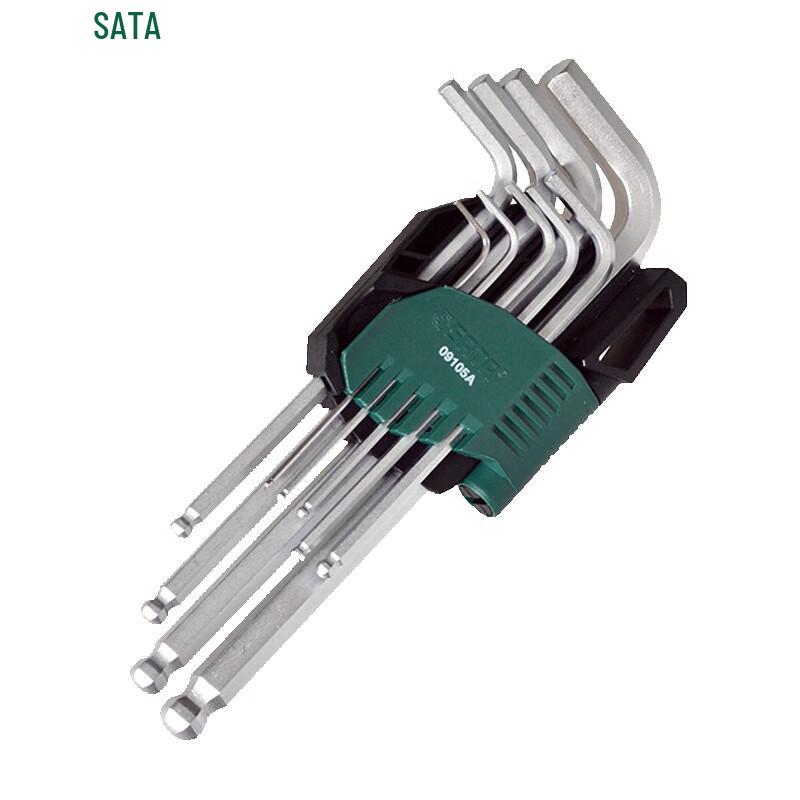 Sata 09105A 9-Piece Long Ball-End Hex Key Set