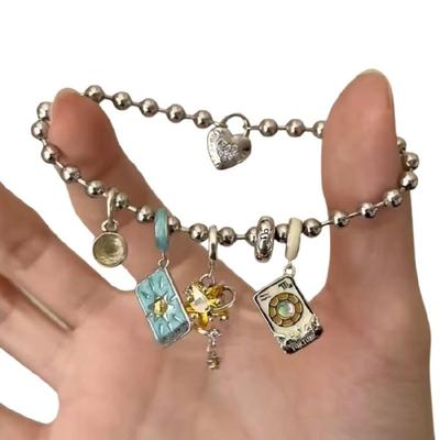 Vintage Inspire Sonne Mond Sterne Armband Stabile Legierungskette Schmuck für Geburtstage Mode Accessoires