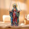 Holy Mother Mary Sun Catchers Acrylic Pendant 2D Flat Decorative Hanging Decoration Suncatchers