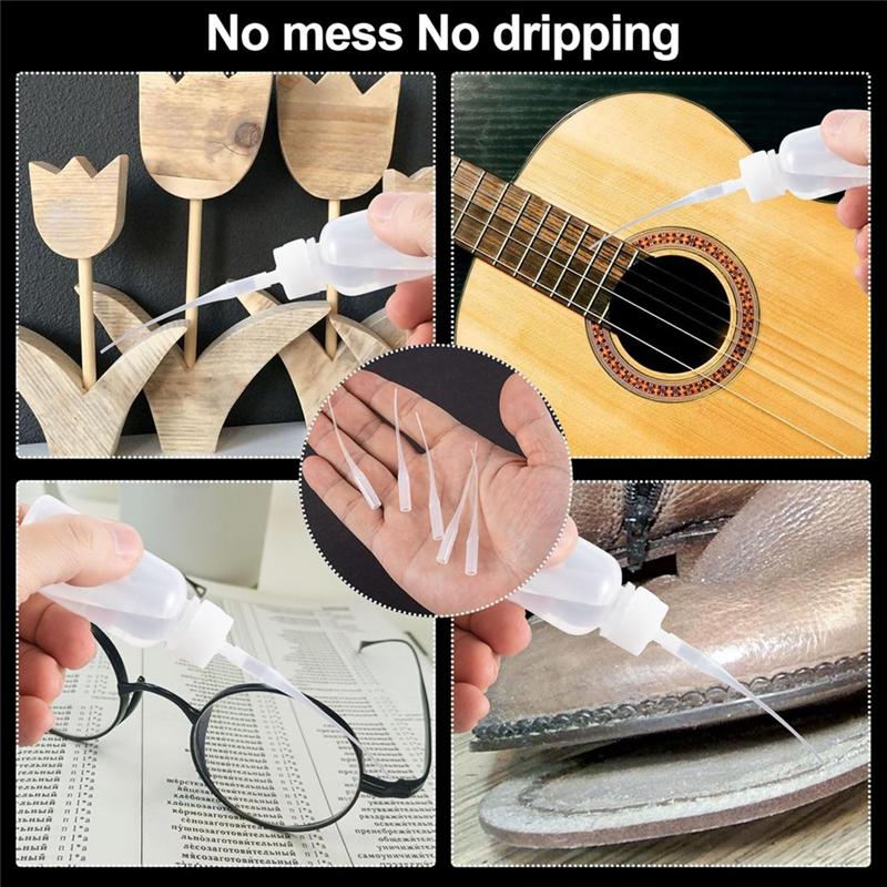 

CYCLI-300Pcs Glue Tips Compatible For CA, Plastic Precision Extender Applicator Dispensing Adhesive Micro-Tips For Bottle Glue