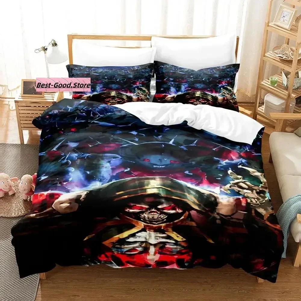 OVERLORD Bedding Set Single Twin Printed Bed Set With Pillowcase Bed Duvet Cover Soft Single Double Queen Super King Size