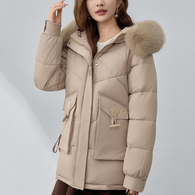 Sleeves Detachable Fashion Woman Parkas Winter Coats Hooded Faux Fur Collar Thick Warm Outerwears Women's Jackets