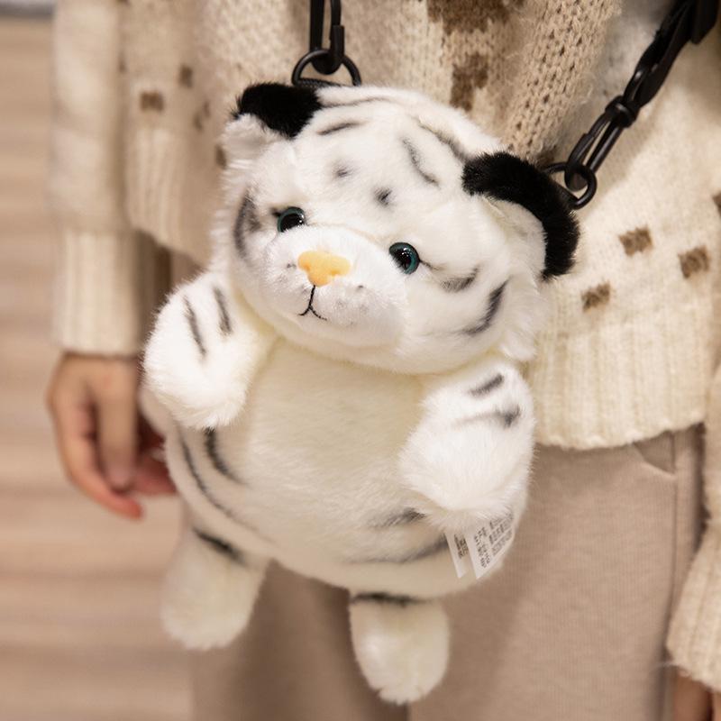 Zoo Series Little Tiger Doll Plush Toy White Tiger Doll Travel Souvenir Children's Birthday Gift
