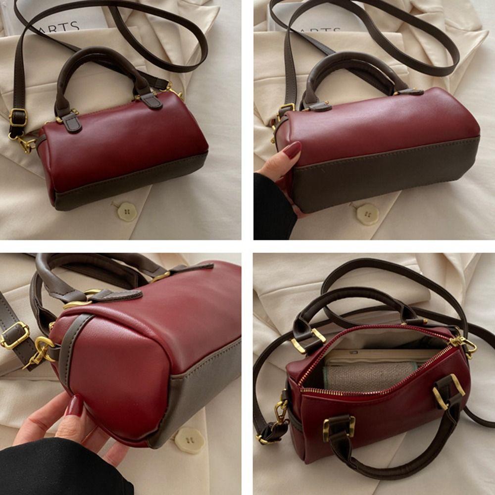 Elegant Bowling Bag Large Capacity Women Handbags Vintage Crossbody Bag  Girls