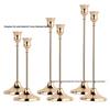 Set of 6 Elegant Bronze European Candle Holders for Romantic Tabletop Wedding and Dinner Decor