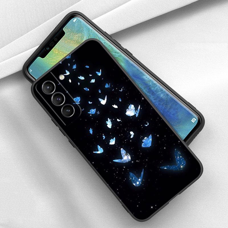 Blue Butterfly Phone Case For iPhone Samsung Galaxy Redmi Xiaomi Oppo OnePlus Note S A 7 8 9 10 11 12 13 14 20 21 22 23 53 54 Pro Max Plus Ultra