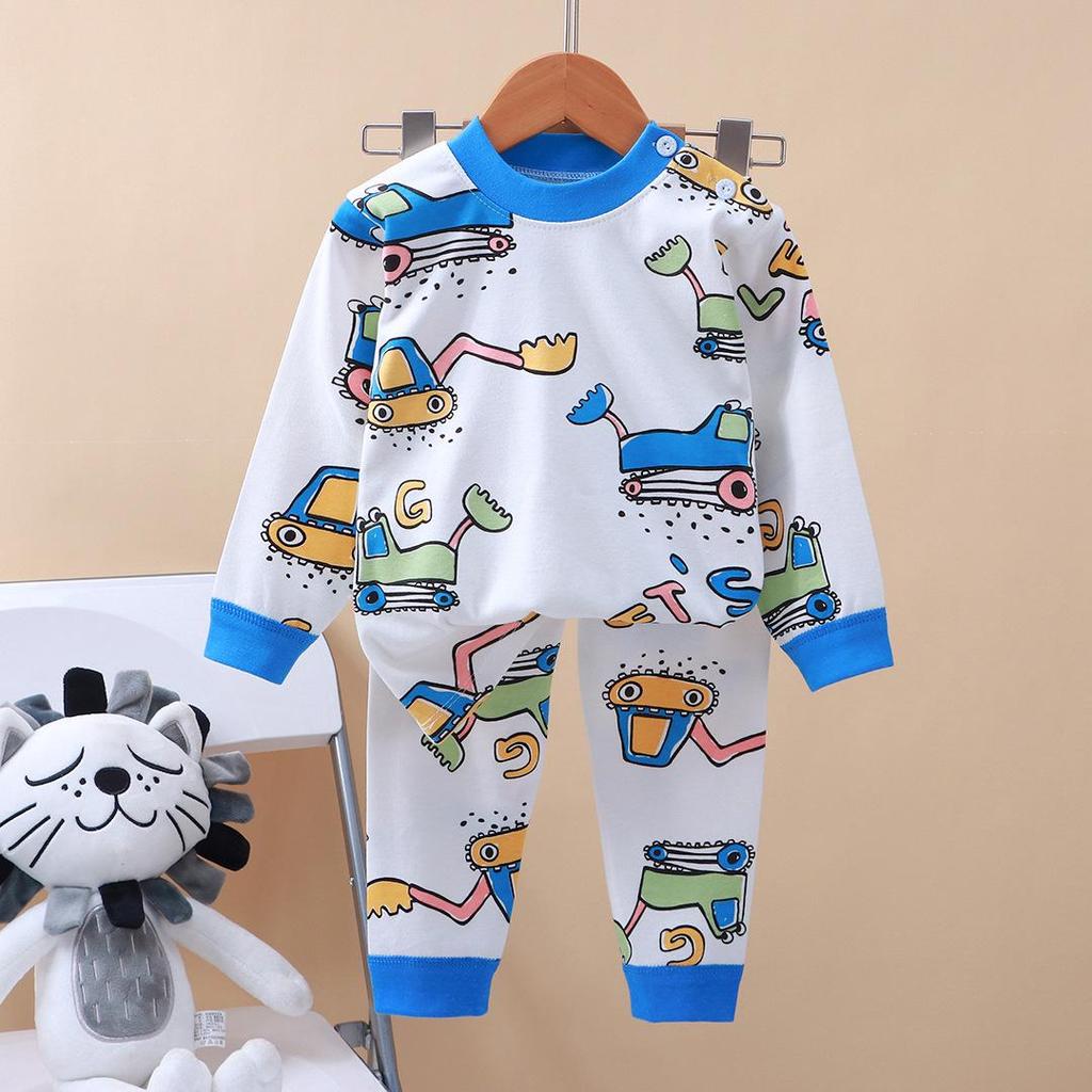 2025 Kids' Pure Cotton Underwear & Pajama Set for Boys & Girls - Autumn Wear
