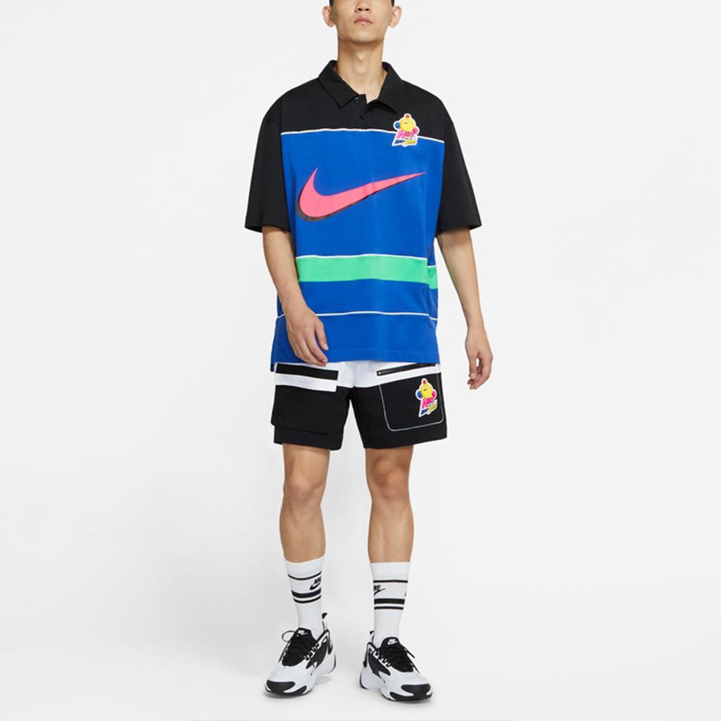 Nike Polo Shirts Men's Blue Polo Collar Moderate Straight Fit DM7918-480