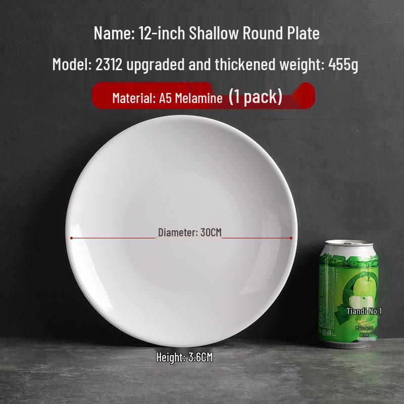 Runde Essteller im Melamin-Porzellan-Stil mit Seidenblumen-Design für Restaurants und Hotels