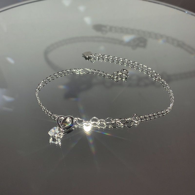 Knot love flash diamond bracelet simple design bracelet female student niche high sense cold wind