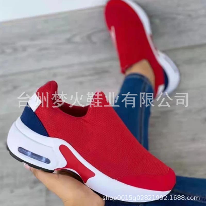 One-pedal sneakers women's wordless spring and summer new air cushion lazy shoes