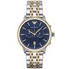 AR1847 Men's Watch Chronograph Two Tone Blue