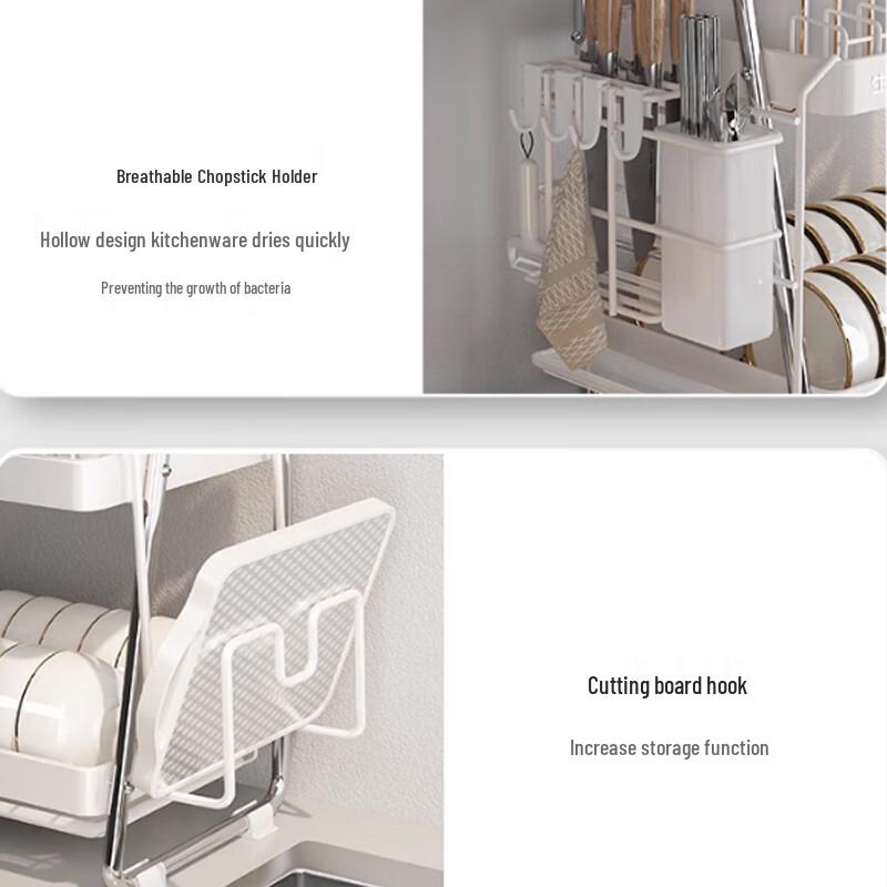 Yingbai 3-Tier Stainless Steel Dish Drying Rack