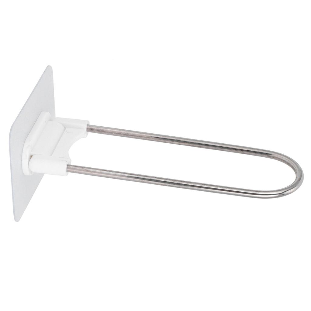 Clothes Hanger Organizer Stainless Steel UShape Wall Storage Rack for Bathroom Balcony White