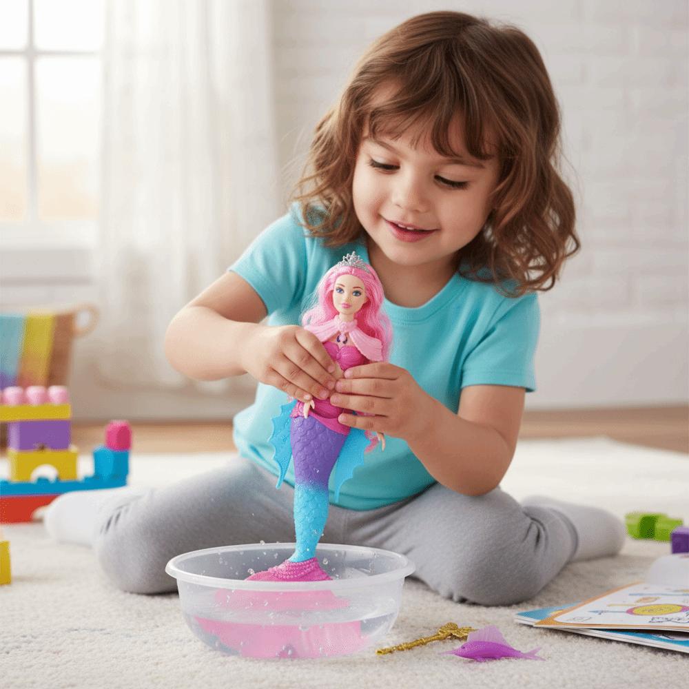 32cm Mermaid Doll Soft Light Playhouse Toy Cute Children Gift Kids Entertainme