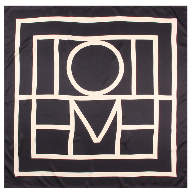 POBING Manual Hand Rolled Twill Silk Scarf Women Animals Kingdom Square Scarves Echarpes Foulards Femme Wrap Bandana Hijab 90CM