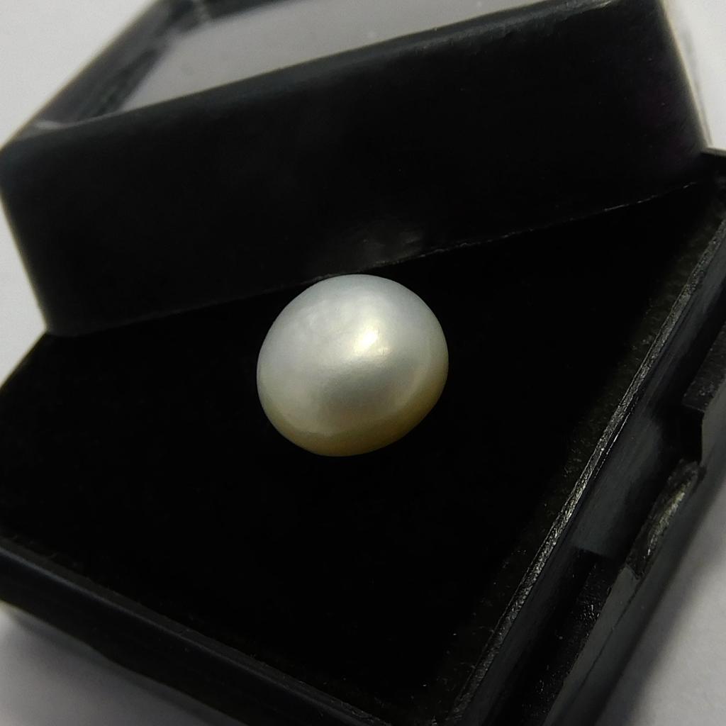 Natural White Pearl 2.45 Ct CERTIFIED Mabe South Pacific SEA Round Cut Loose Gem p-2982-h