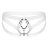 Mens Beaded Strappy Thong Underwear Low-Rise Hollow Out G-String Crotchless Lingerie Bold Design Sensual Clubwear