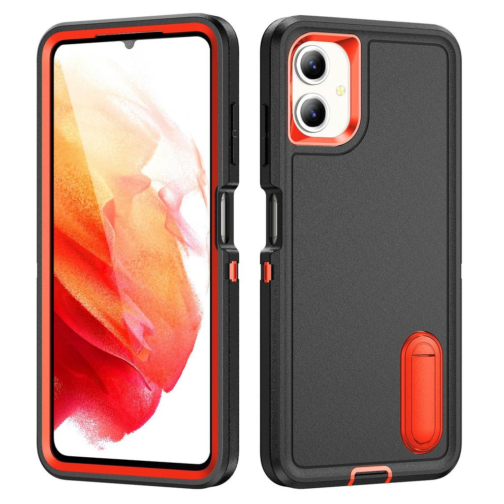 For Samsung Galaxy A06 4G Case Kickstand Phone Cover PC+Silicone+EVA 3-in-1 Design