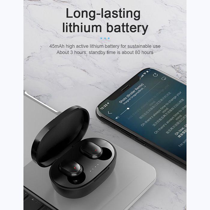 Écouteurs sans fil - RNCYN - Mini Macaron A6S - Bluetooth 5.0 - Étanche - Recharge sans fil