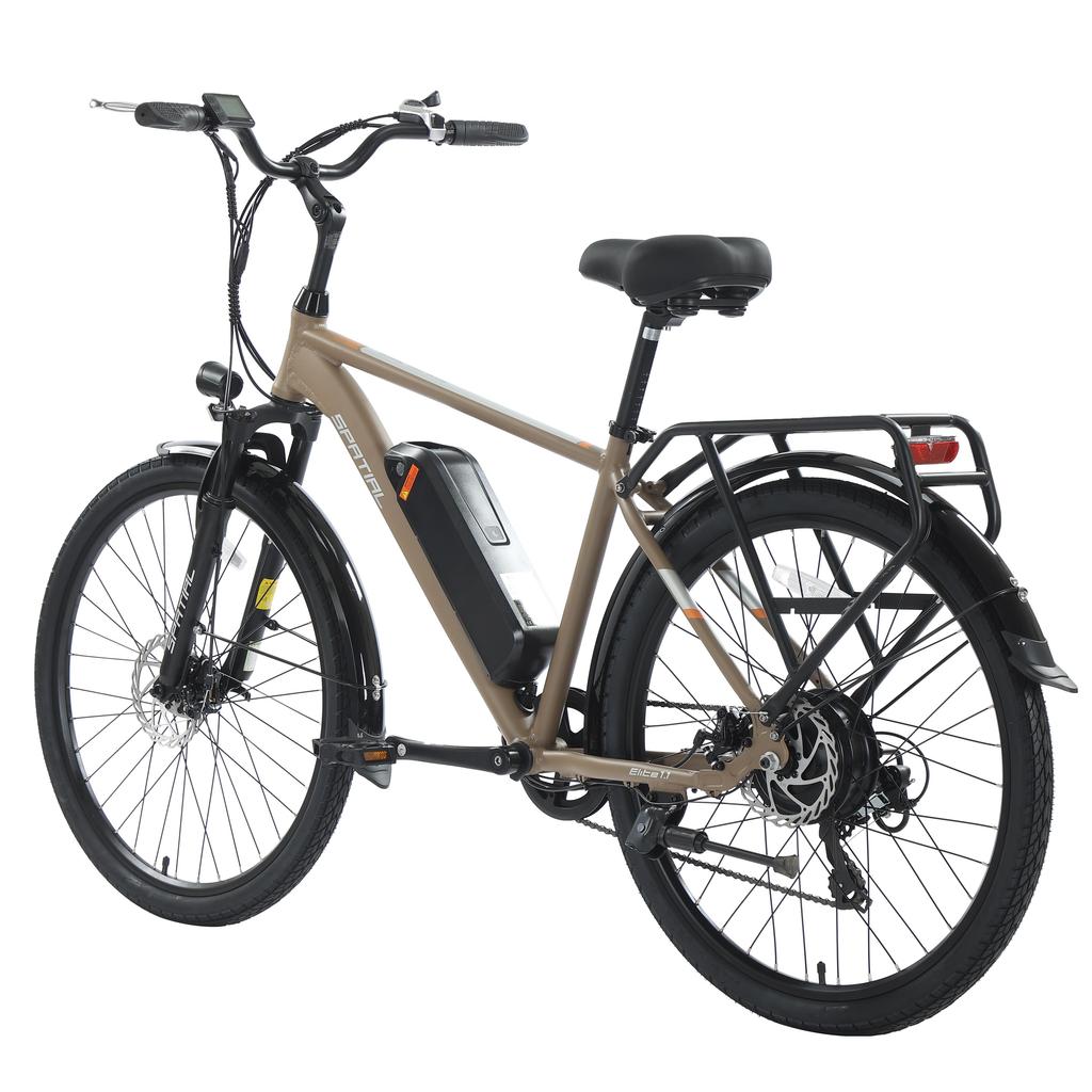 SPATIAL Elite Pánské elektrické kolo s tažným sedadlem 250W motor 36V13AH baterie 26palcové silniční pneumatiky Elektrické kolo do různého terénu E-bike pro venkovní jízdu