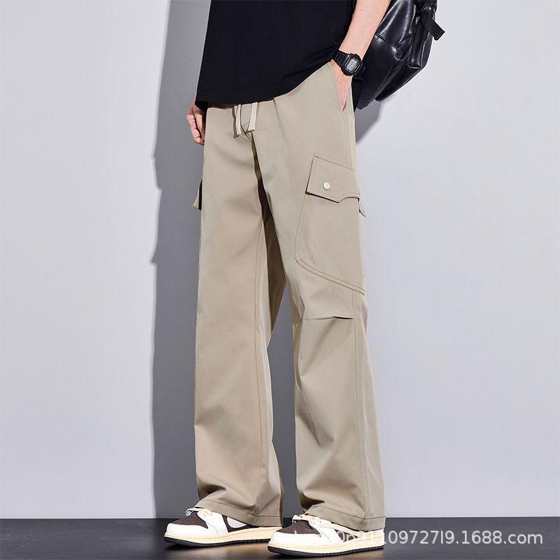 Retro tooling paratrooper pants for men and women, new early autumn thin loose casual tooling trousers