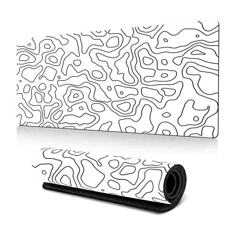 

Большой коврик для мыши 300*700*3 мм с абстрактной термотрансферной печатью, противоскользящий настольный коврик Q